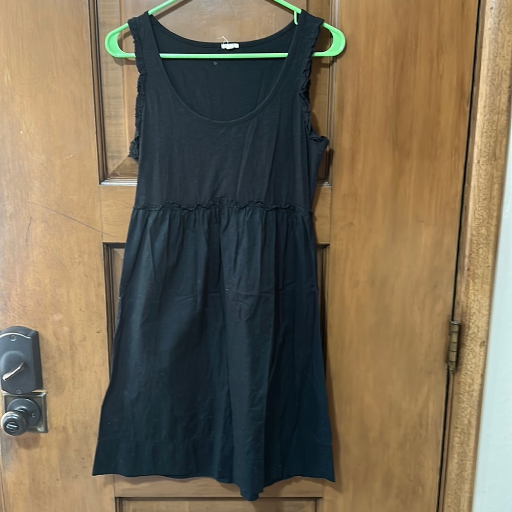 J. Crew Black Midi Dress